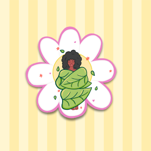 Girl At Peace Sticker