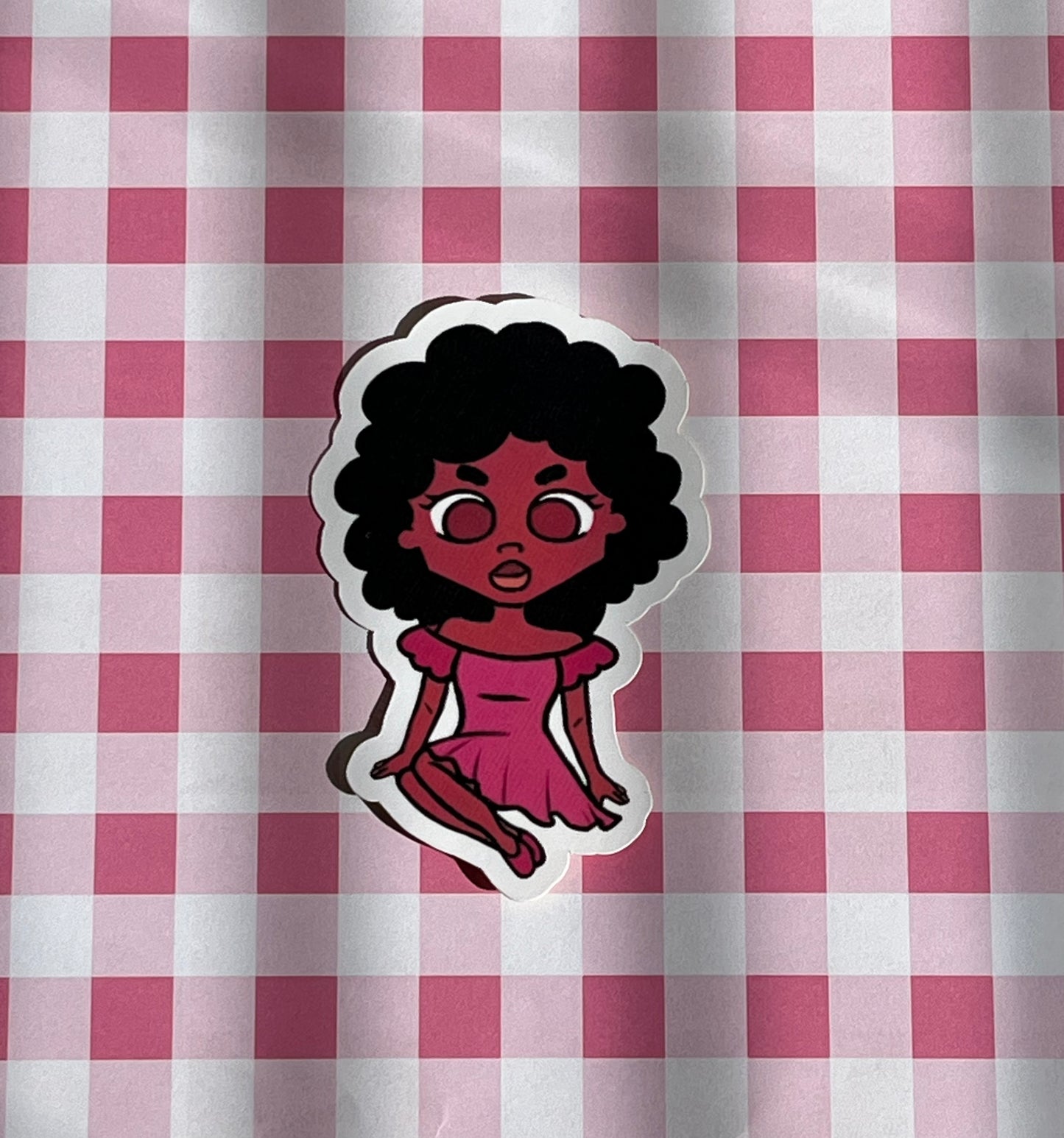 Faith & Curls – Afro Girl Sticker Cute Aesthetic Sticker