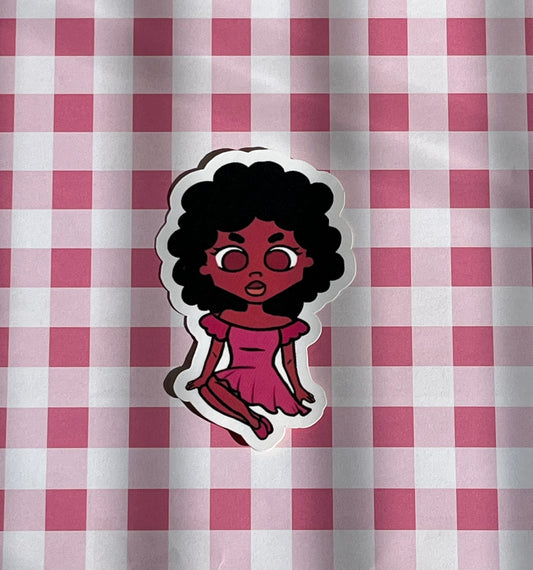 Faith & Curls – Afro Girl Sticker Cute Aesthetic Sticker