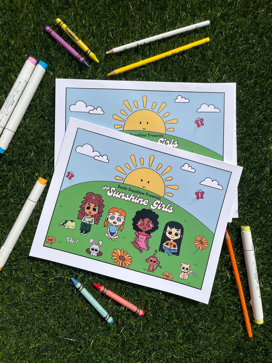 Cute Coloring Book | Sunshine Girls Vol 1 (Card Stock Book)