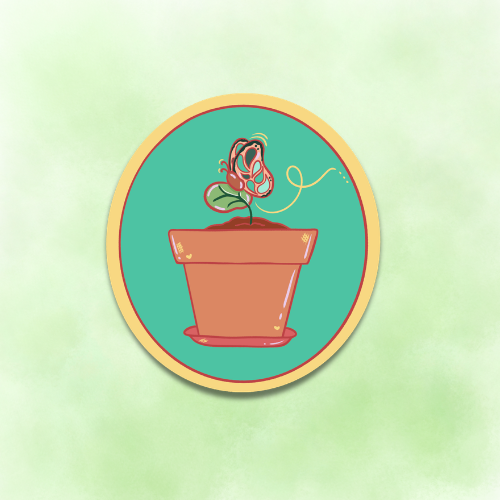 Butterfly Plant Sticker