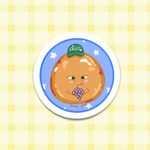 Happy Orange Sticker