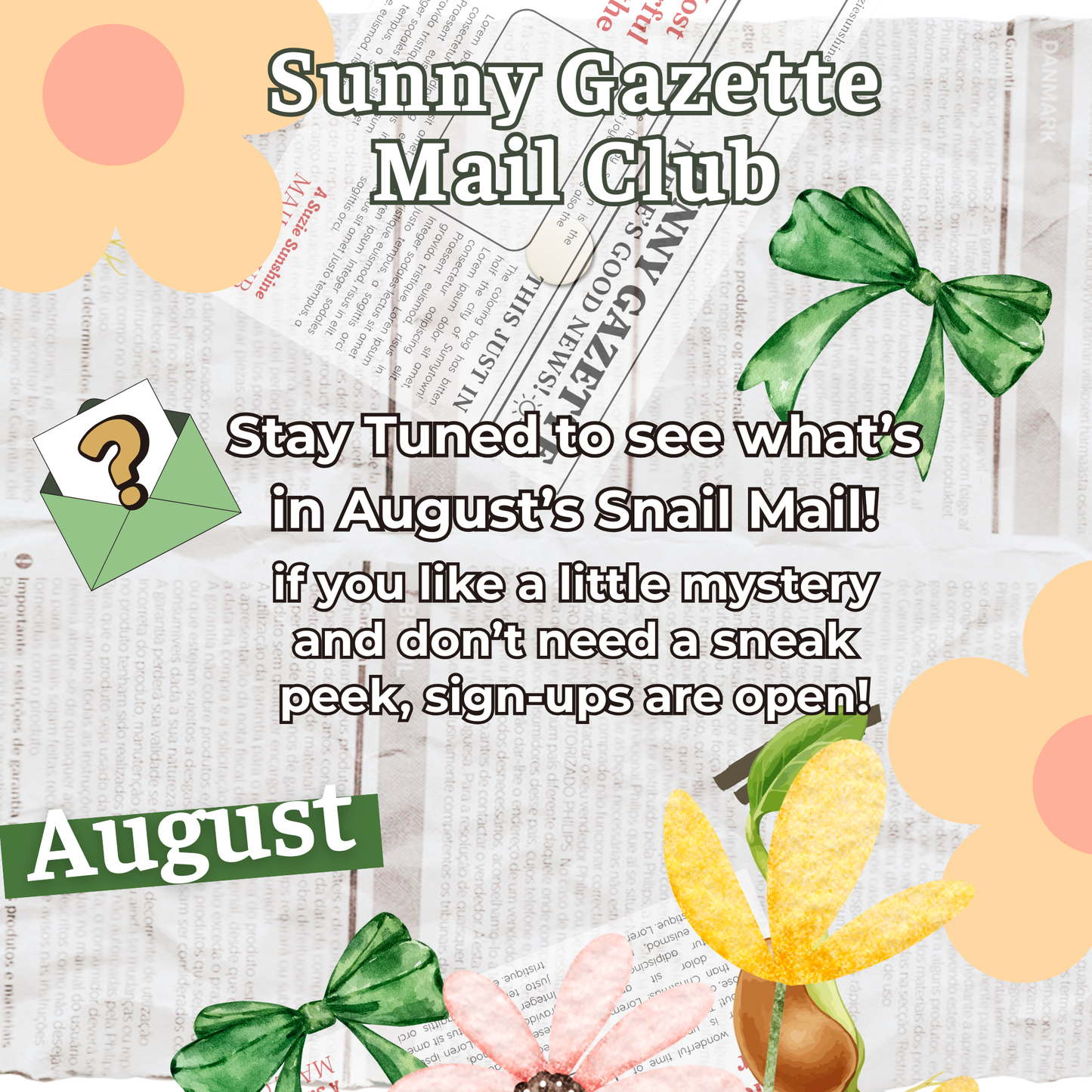 Sunny Gazette Snail Mail Club