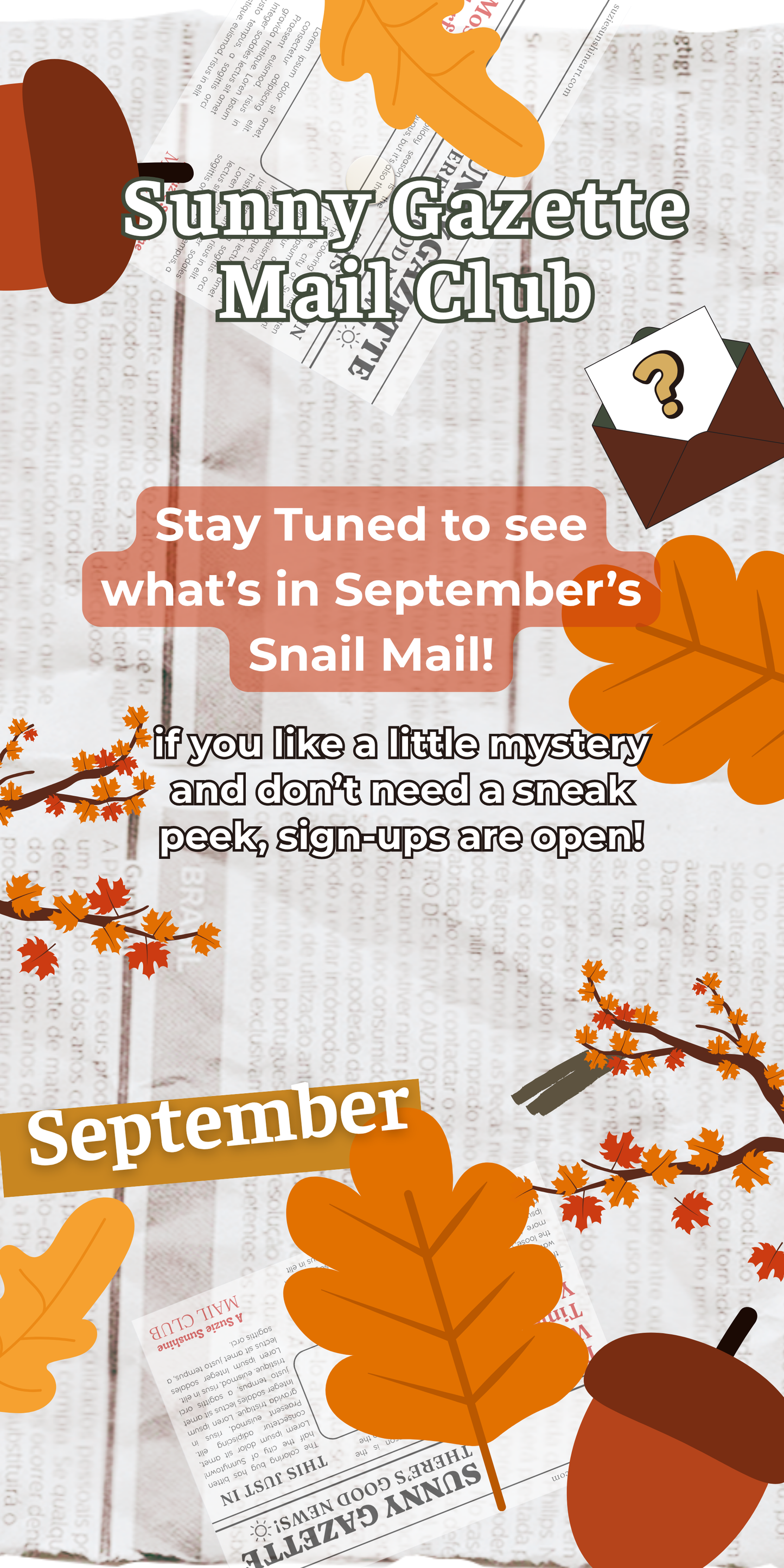 Sunny Gazette Snail Mail Club