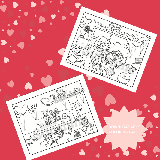 Galentines Day Printable Coloring Pages