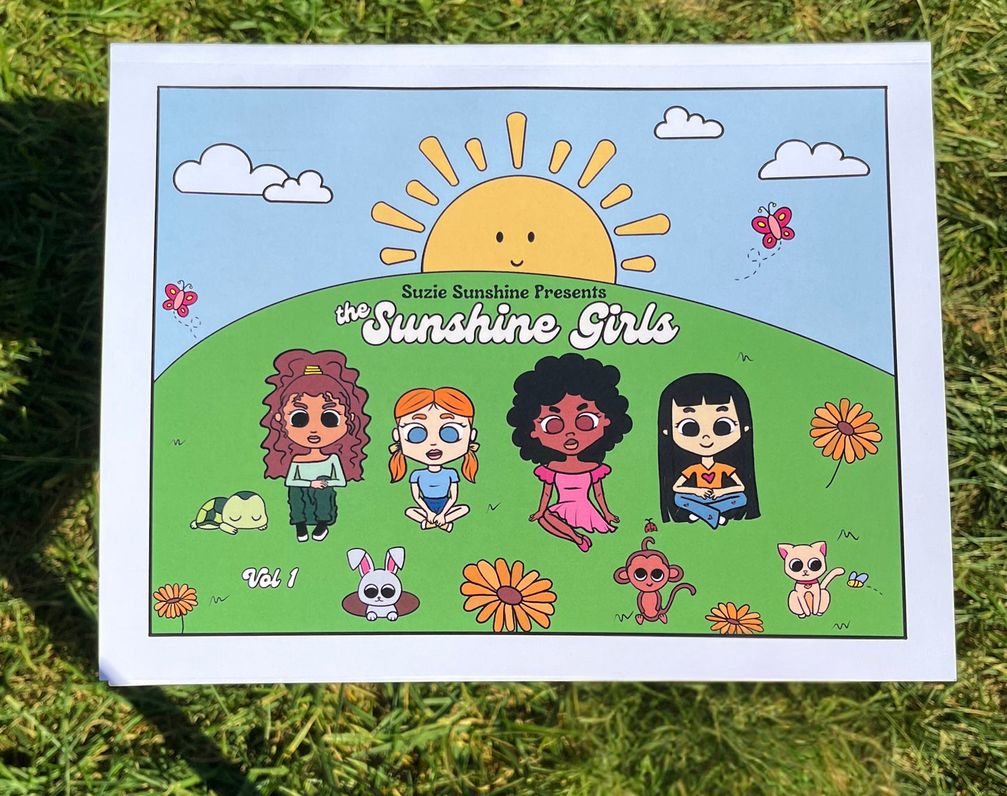 Cute Coloring Book | Sunshine Girls Vol 1 (Card Stock Book)