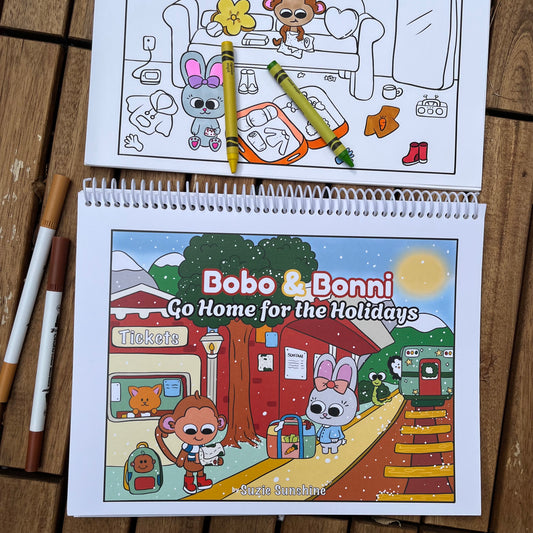 Coloring Book | Bobo & Bonni Go Home for the Holidays