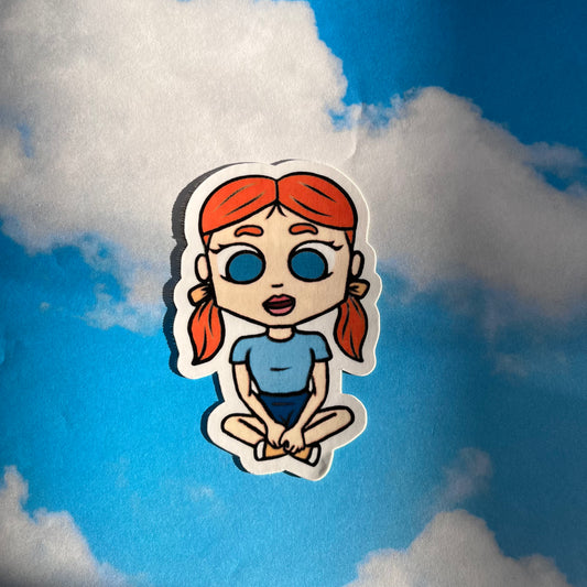 Bright & Brave – Ginger Girl Sticker Cute Aesthetic Sticker